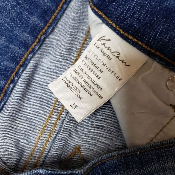 KAN CAN Jeans Sharon-Becky Mid-Rise Distressed Ripped Skinny Jeans - Size 25 - Picture 7 of 16